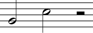 File:Half notes and rest.svg
