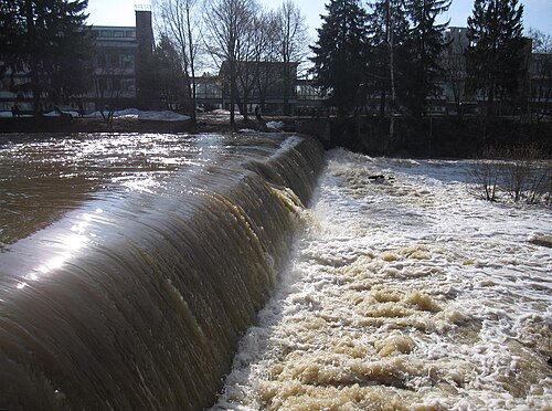 A weir on the Tikkurilankoski rapids in Vantaa, Finland