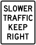 Slower Traffic to the Right