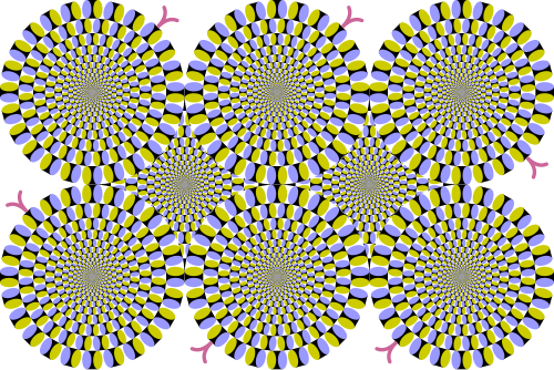 Ilusión de serpientes rotatorias